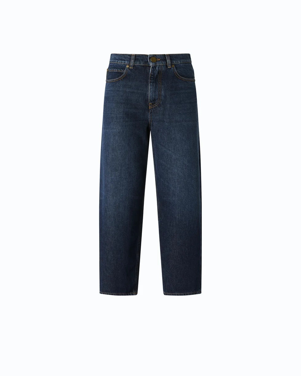 Pinko Estelle Egg 103857 Jeans Denim Blu Scuro Balloon