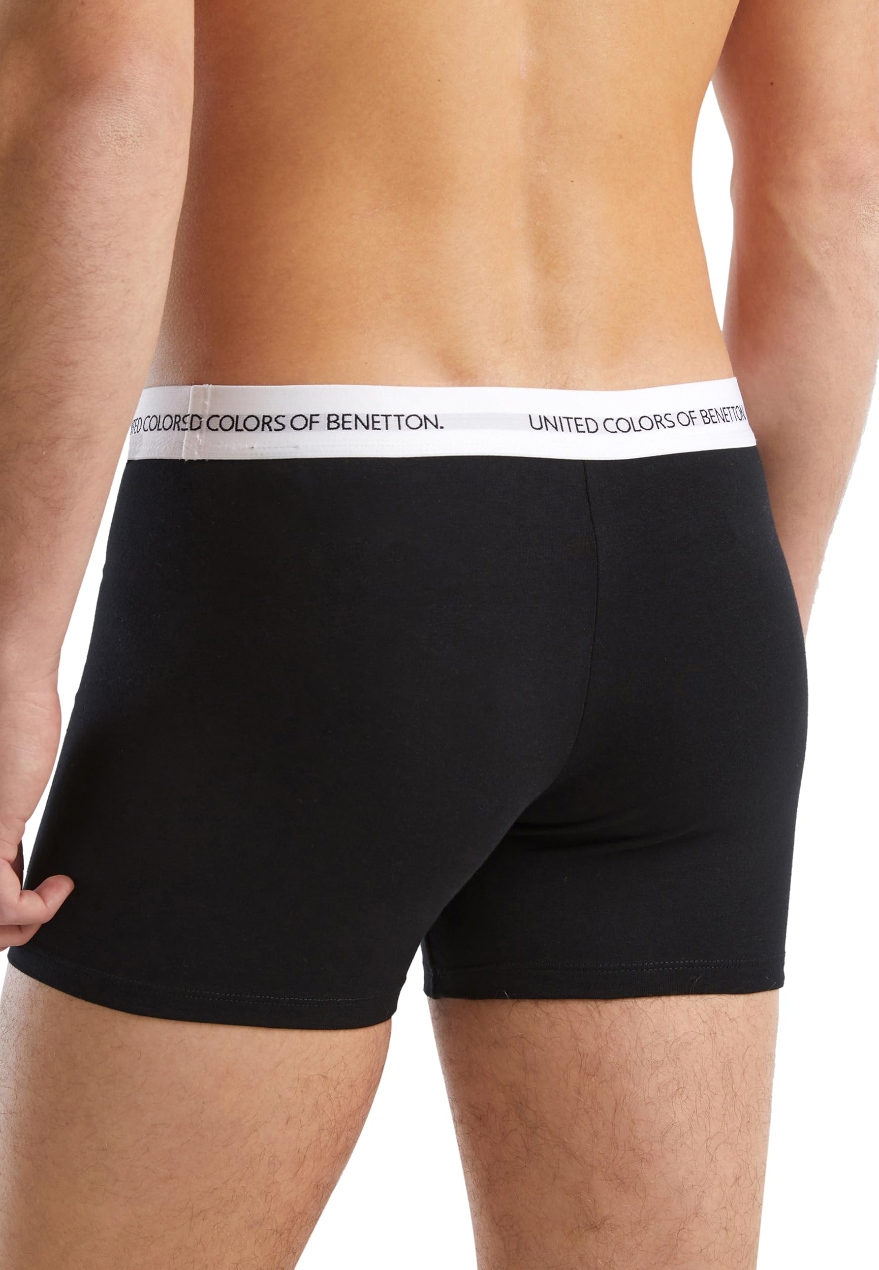 Benetton 3op82x00o boxer uomo cotone organico bianco