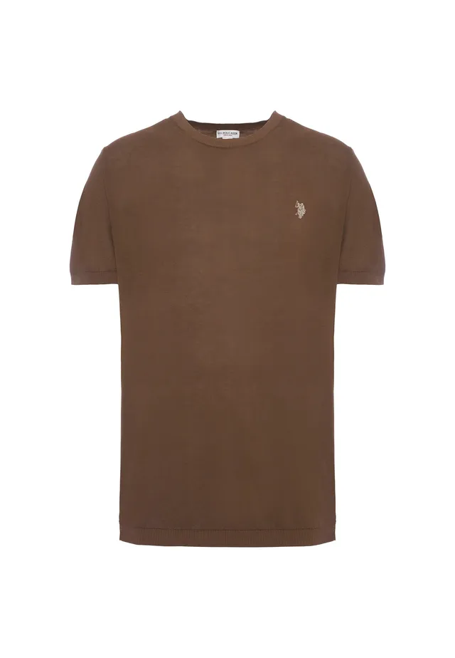U.S. Polo Assn. Ike US43173010 maglia uomo marrone cotone
