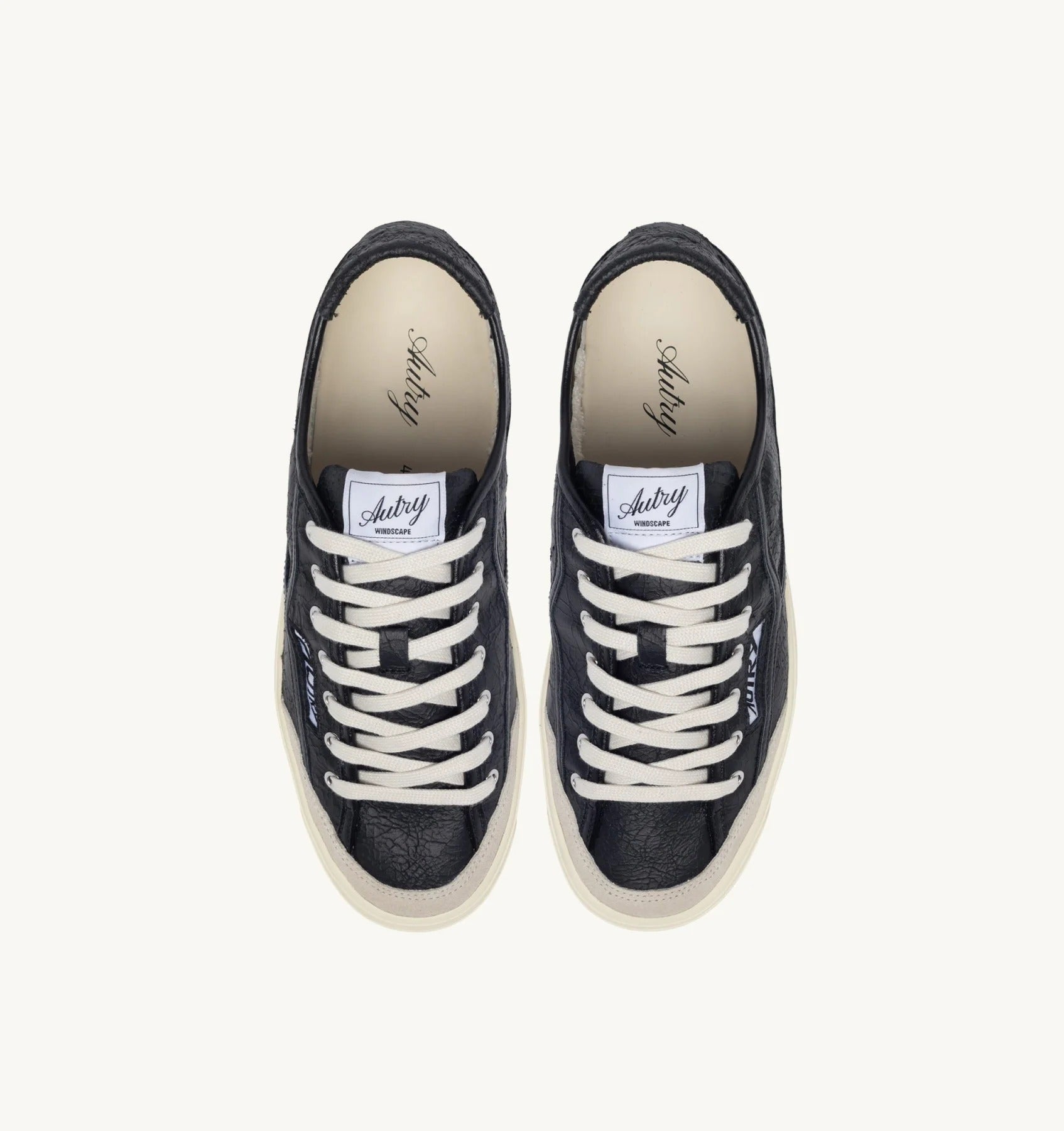 Autry Windscape Low SCLM Sneakers Pelle Nero Black Sand Uomo