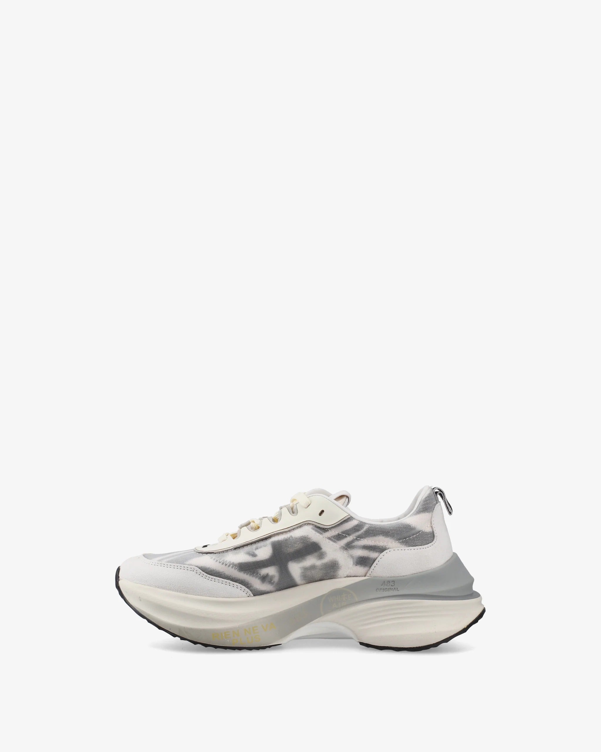 Premiata Hill 7507 Sneakers Donna Bianco Grigio Suede