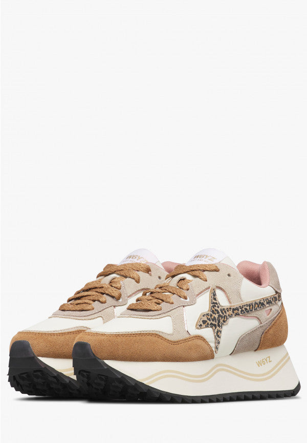 W6YZ Deva W 2017405 Sneaker Donna Marrone Latte platform