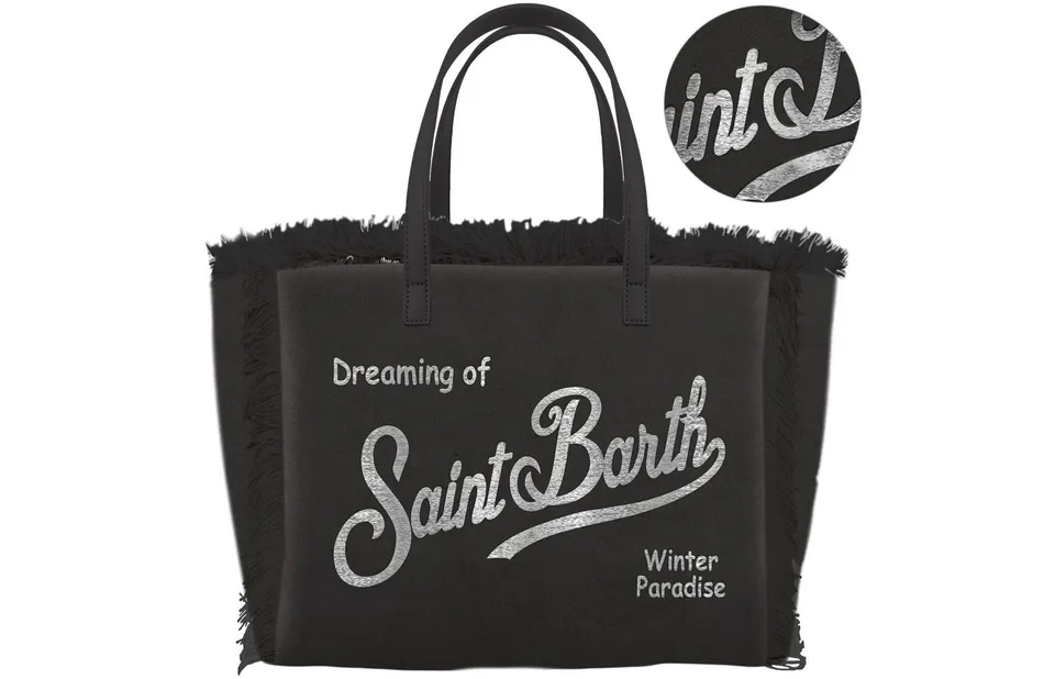 MC2 Saint Barth Vanity Mini borsa velluto nero argento