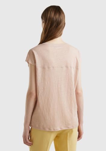 Benetton T-Shirt Donna Maglietta Cotone Jersey Manica Corta