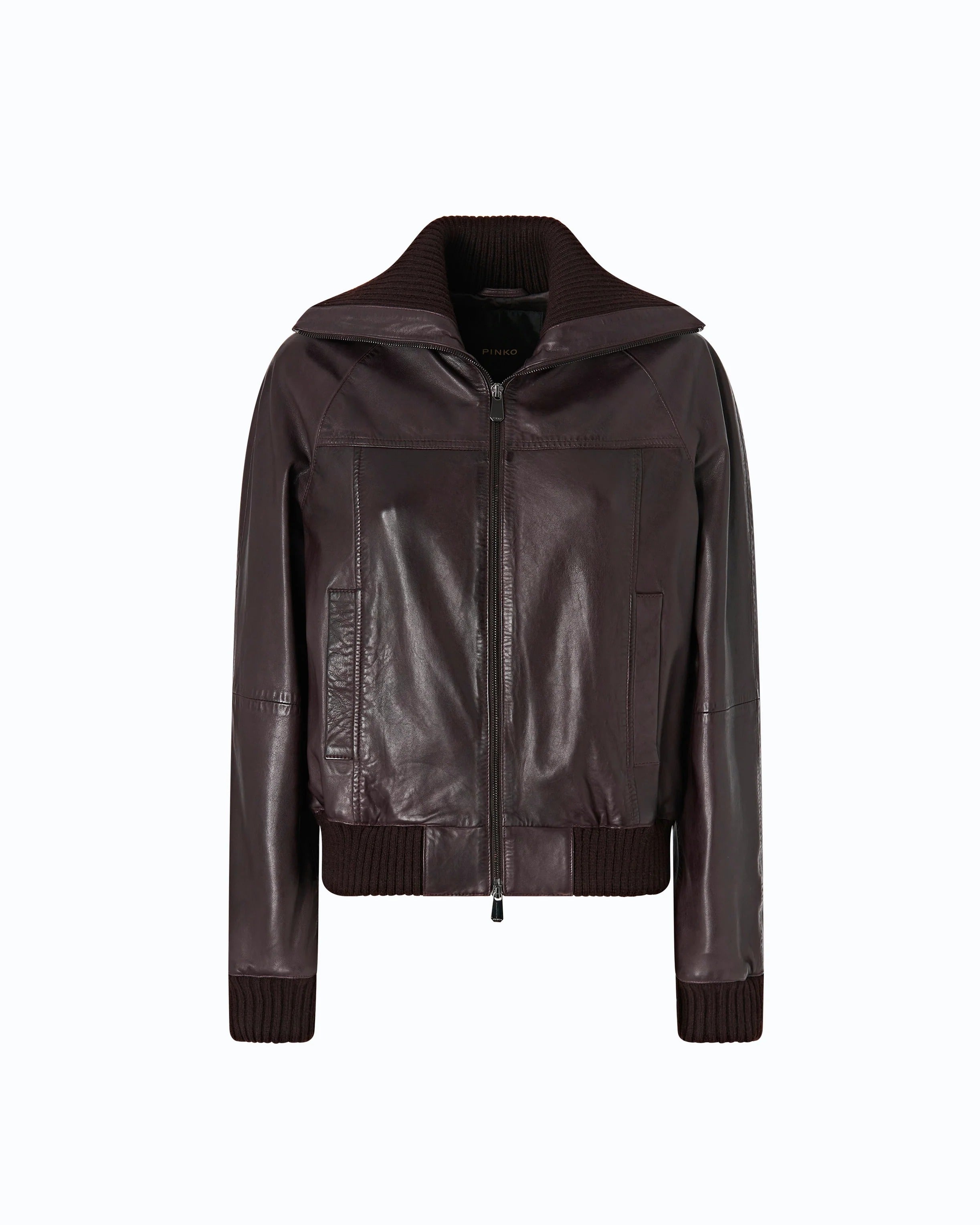 Pinko Bluma 107166-A31X bomber pelle testa di moro