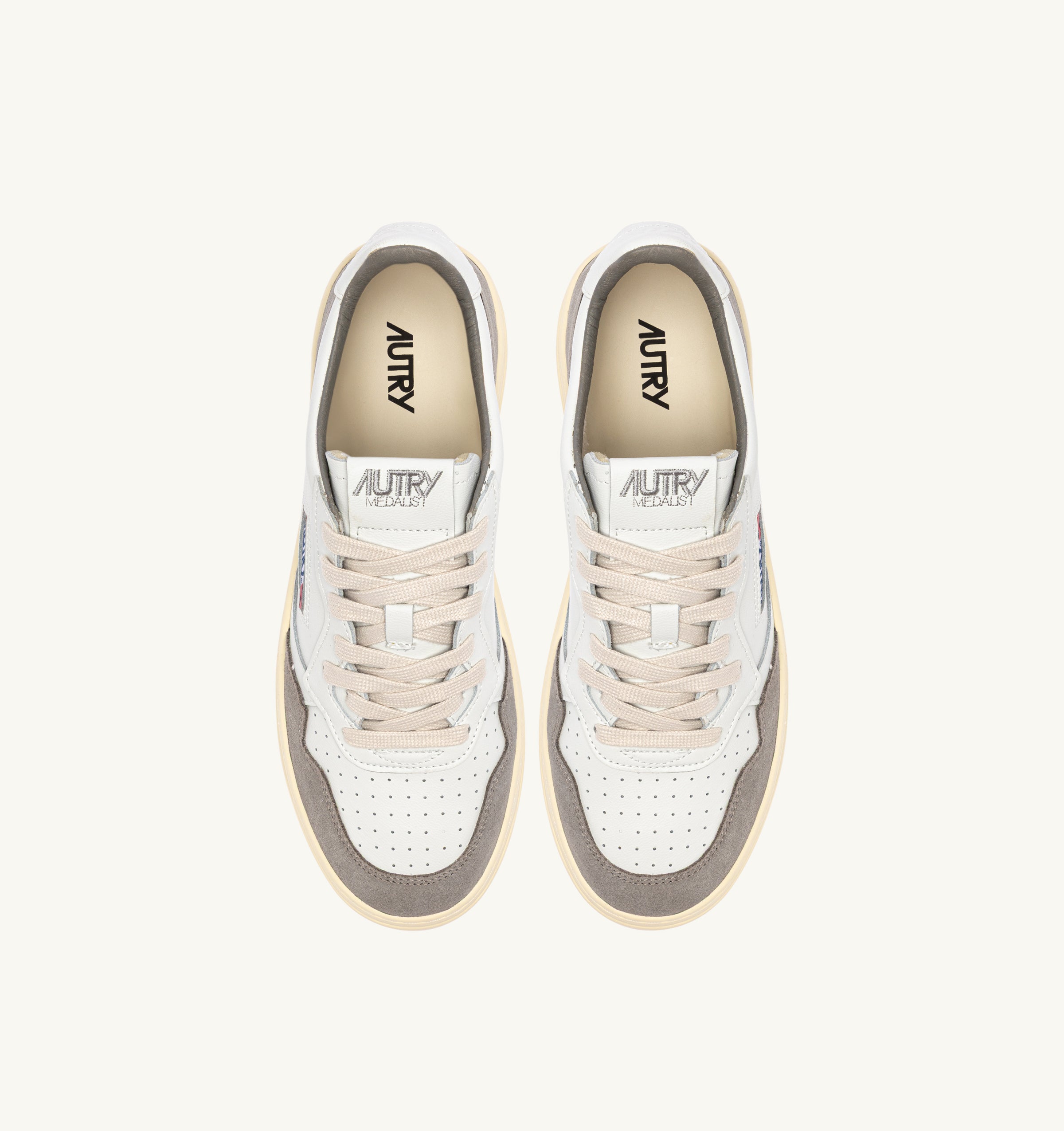Autry Medalist Low AULM-FT15 Sneakers Uomo White Cemento