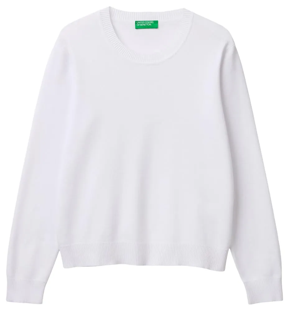 Benetton Maglieria 1C19D10FV Maglione Donna Bianco XXS Regular
