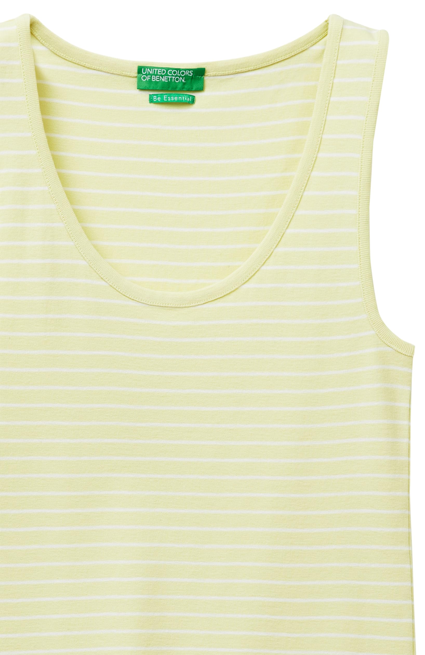 Benetton Canotta Costina Rigata Slim Fit Donna