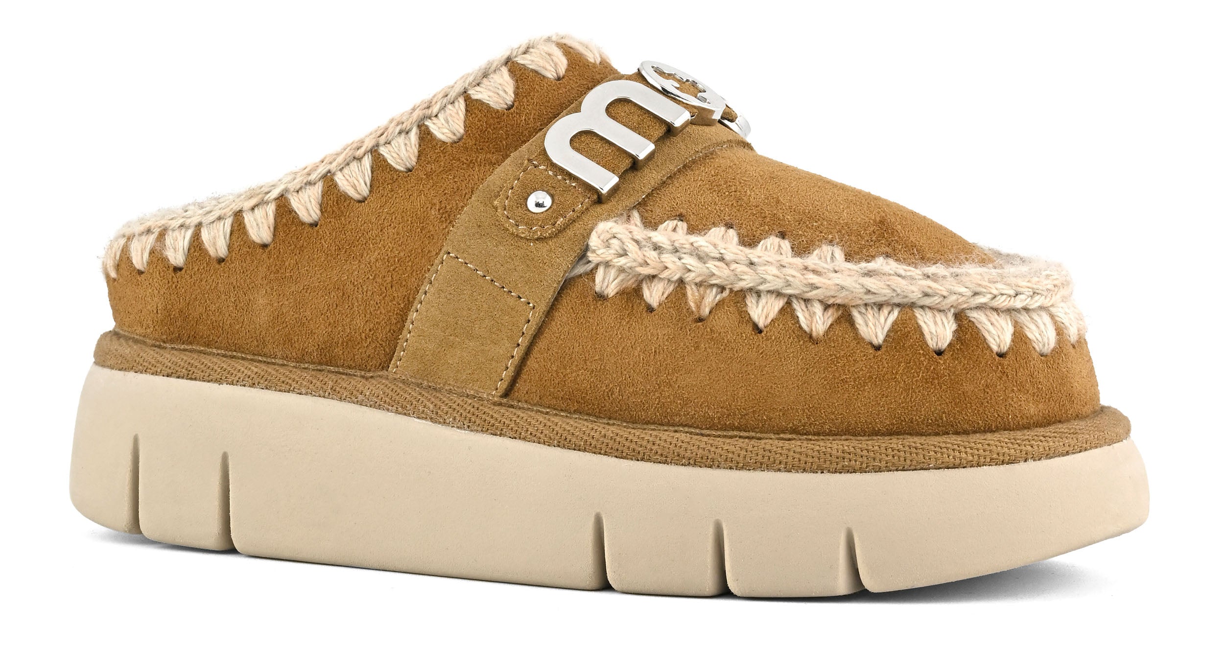 Mou Bounce Clog FW531001A Ciabatta Montone Cognac Donna