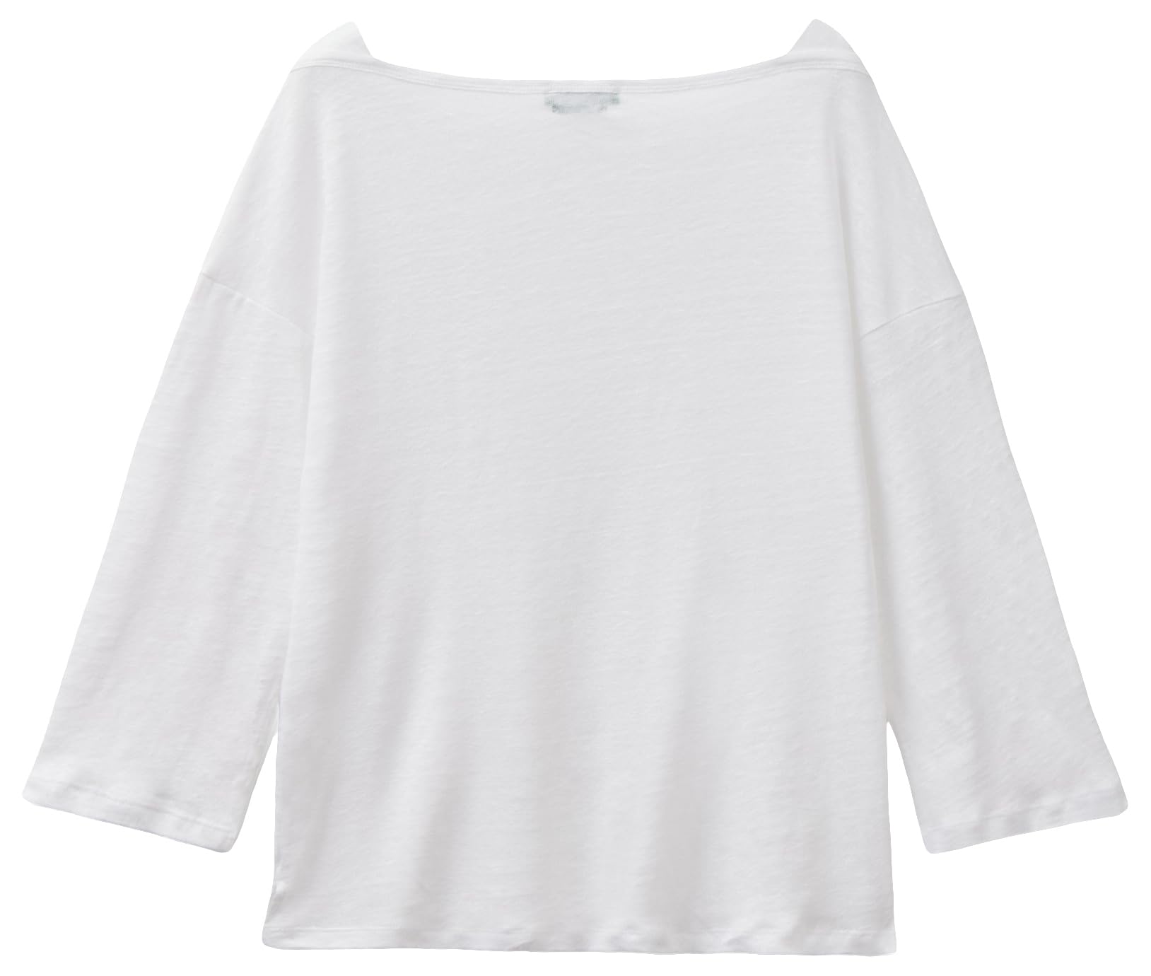 Benetton 3kgqe16b0 T-Shirt Donna Bianco Ottico 101 Lino