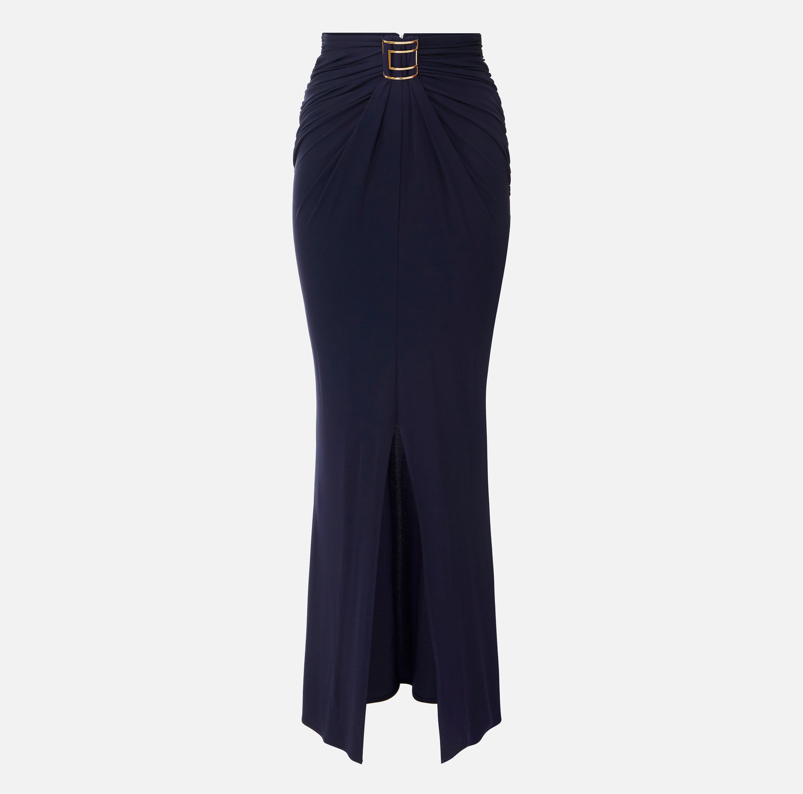 Elisabetta Franchi GO25167E2 gonna lunga blu notte