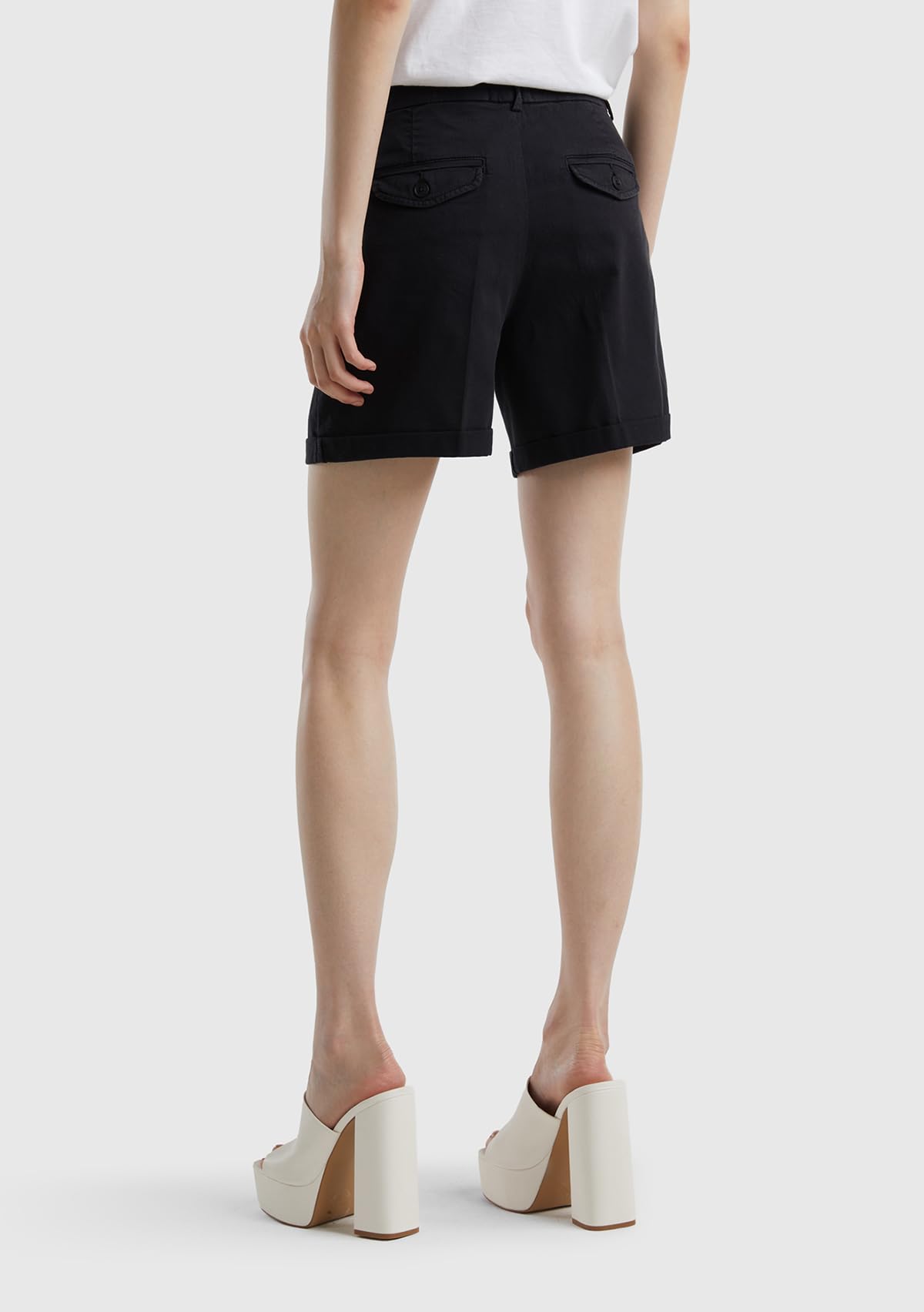 Benetton Bermuda 4cdr592g4 Donna Cotone Nero 100