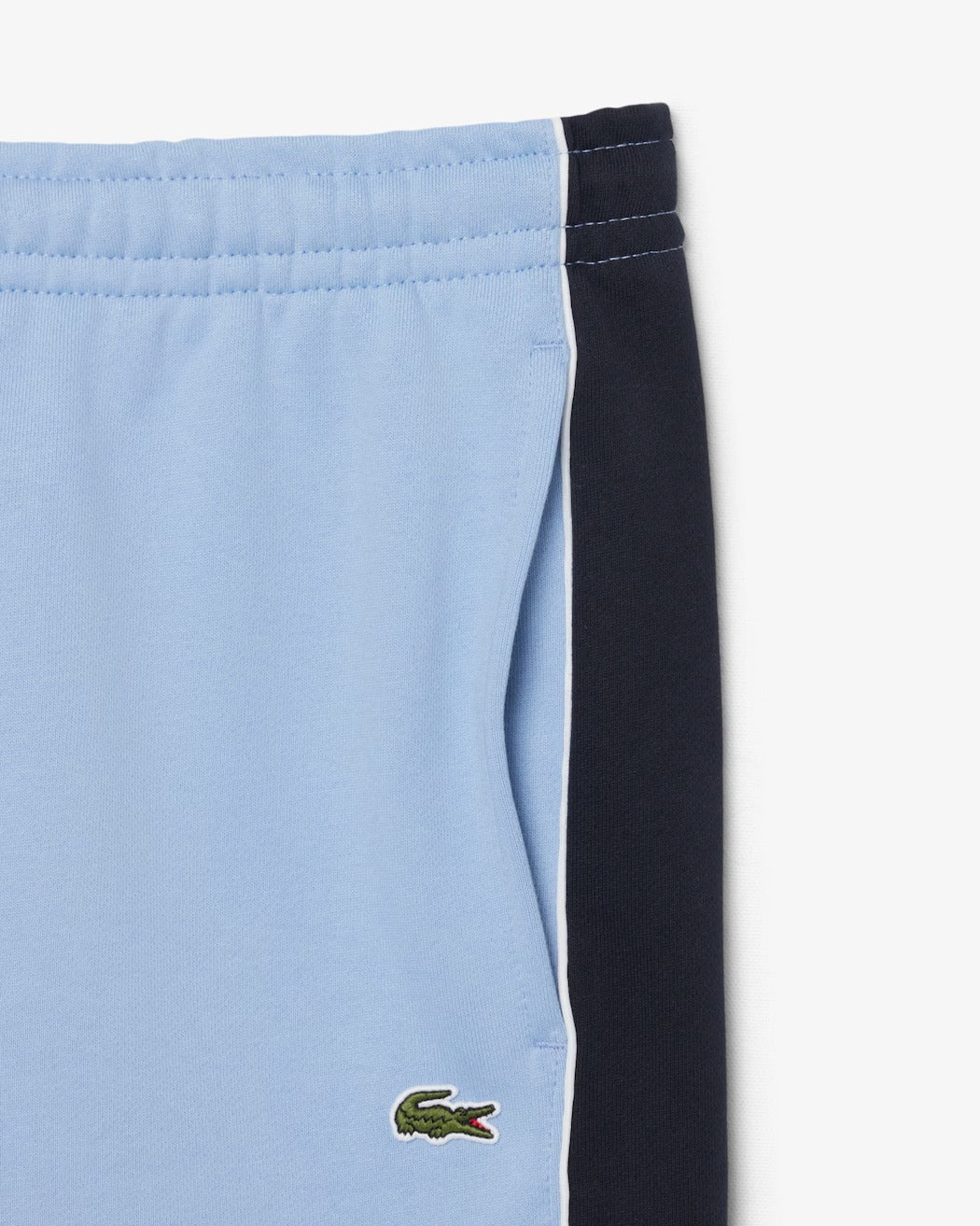 Lacoste GH0893 Shorts Felpato Uomo Bleu Clair Noir Color Block