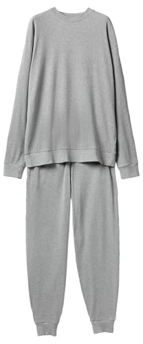 Benetton 3PCF4P02X Pigiama Uomo Costina Grigio