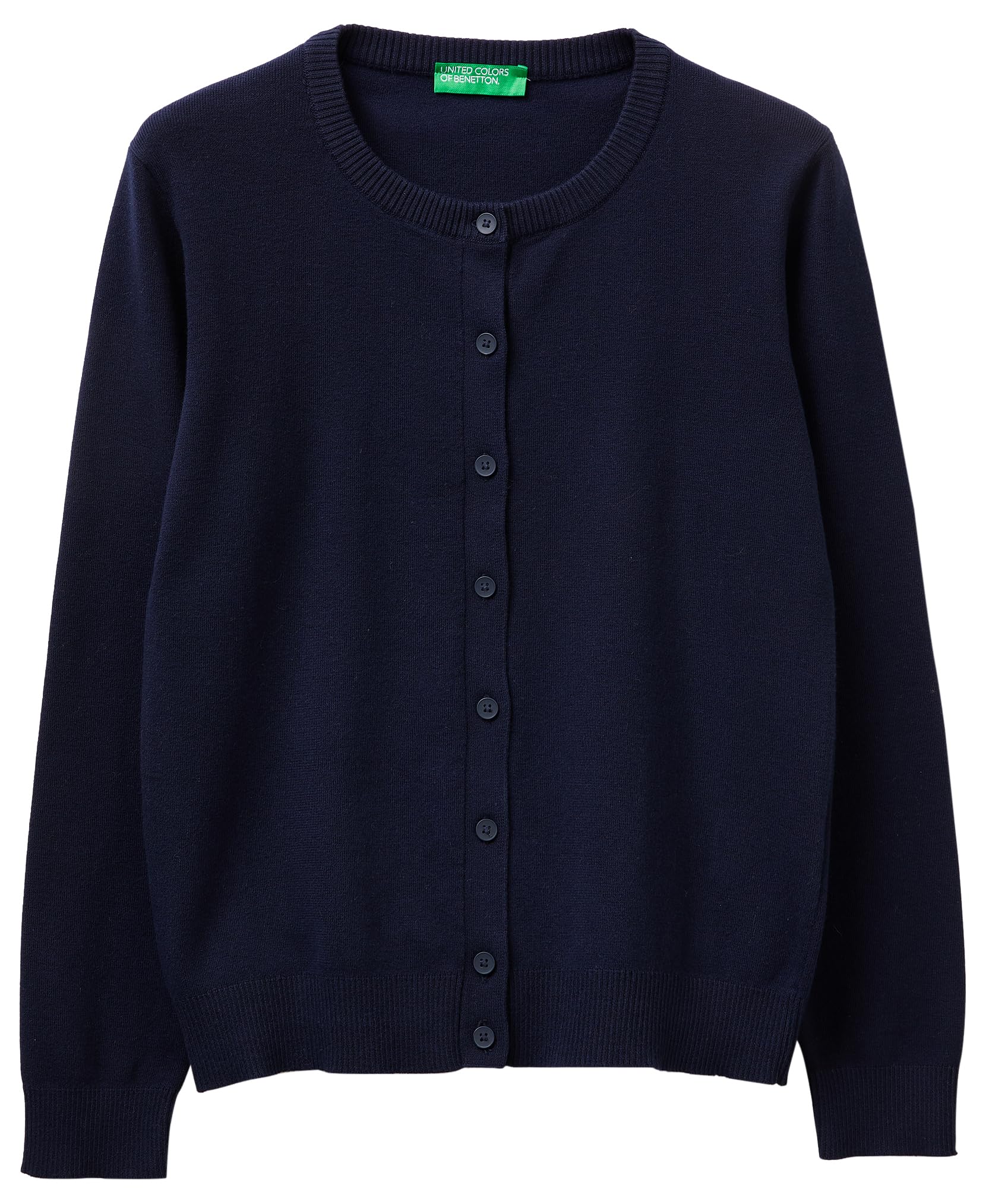 Benetton 1c19d502p Maglia Girocollo Cardigan Nero XXS