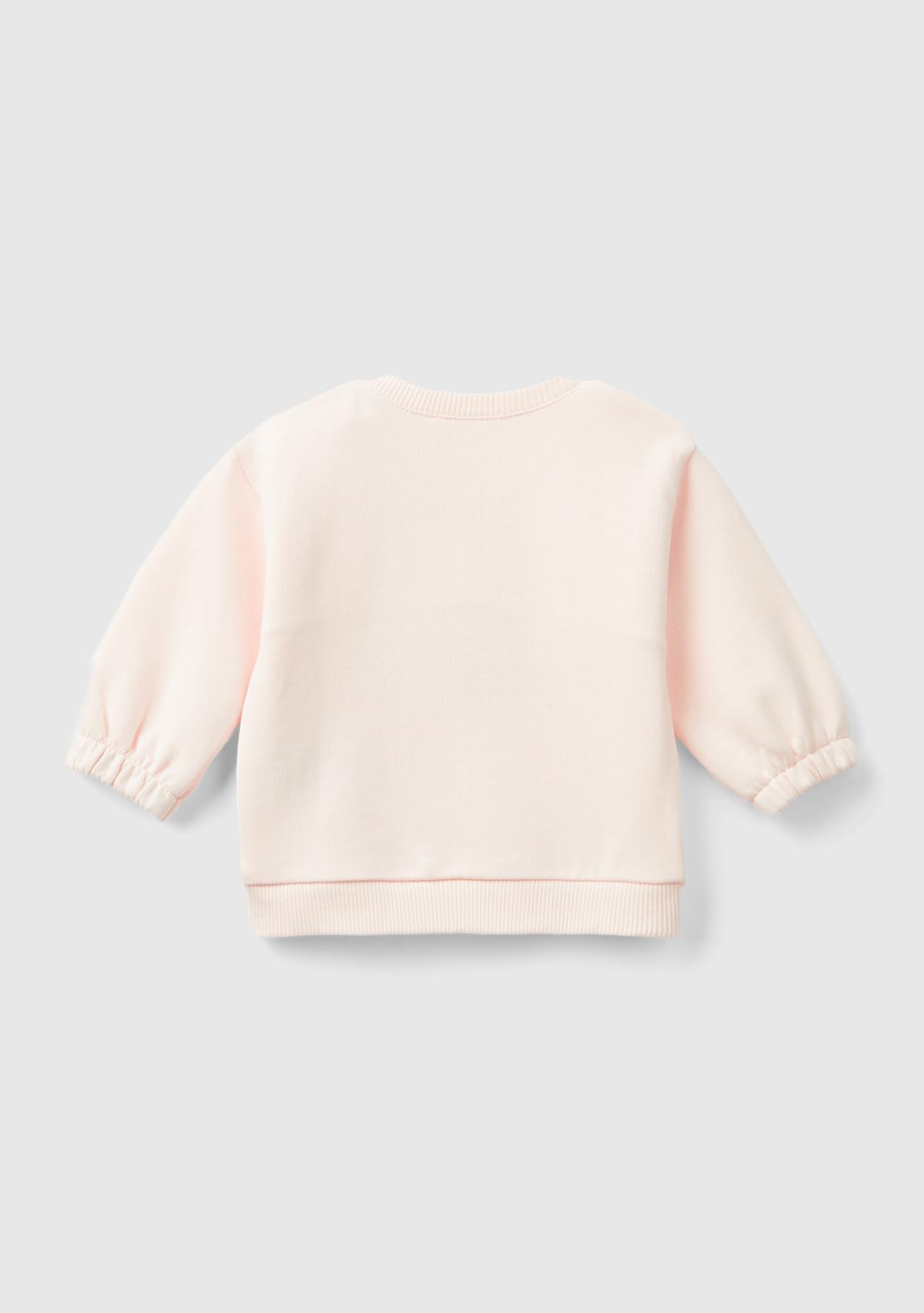 Benetton 3j70a1058 Felpa Bimbi Blu girocollo orecchie