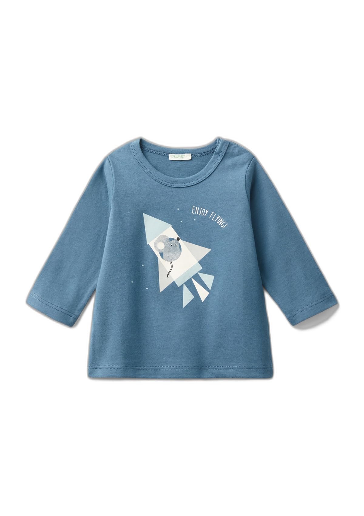 Benetton 3ATNA1055 t-shirt bimbo manica lunga bianco taglia 50