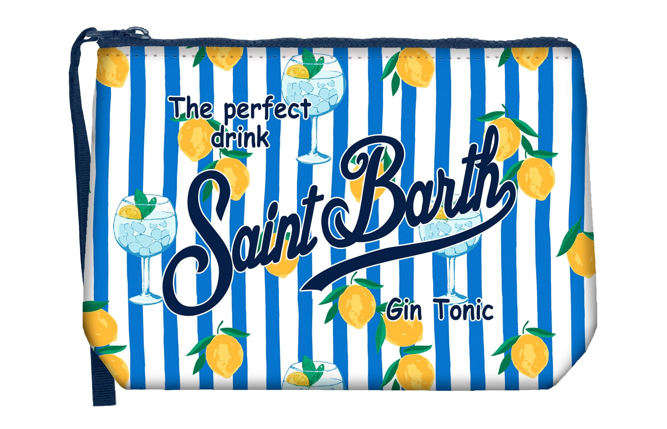 MC2 Saint Barth Aline 07697L Pochette Blu Limoni Righe