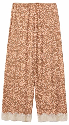 Benetton Pantaloni Donna XXS Larghi Viscosa con Pizzo