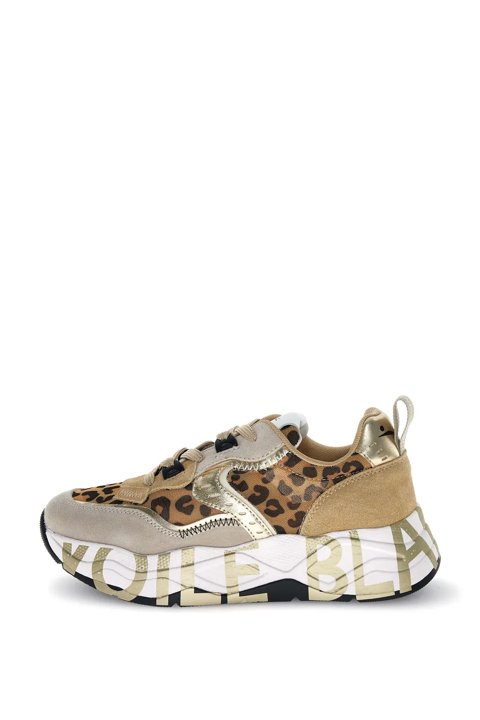 Voile Blanche Club 105 sneaker donna beige animalier platino