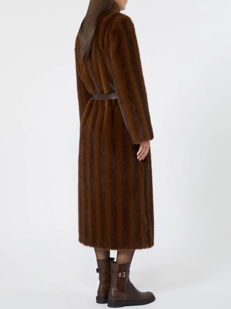 Max Mara Studio MSTORMA001 cappotto nocciola pelliccia