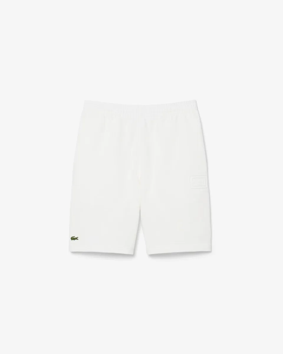 Lacoste GH0788 Shorts Uomo Bianco Cotone Felpato
