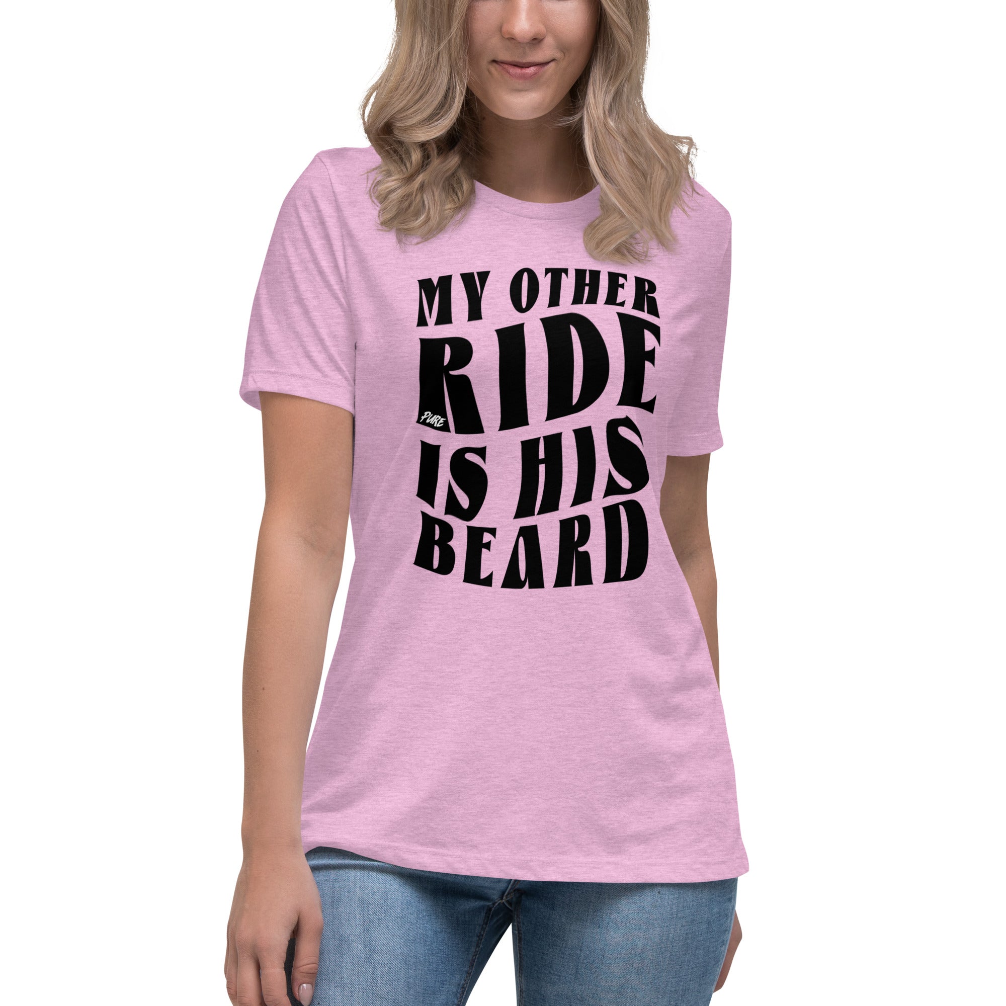 Pure Trash My Other Ride is His Beard maglietta donna navy