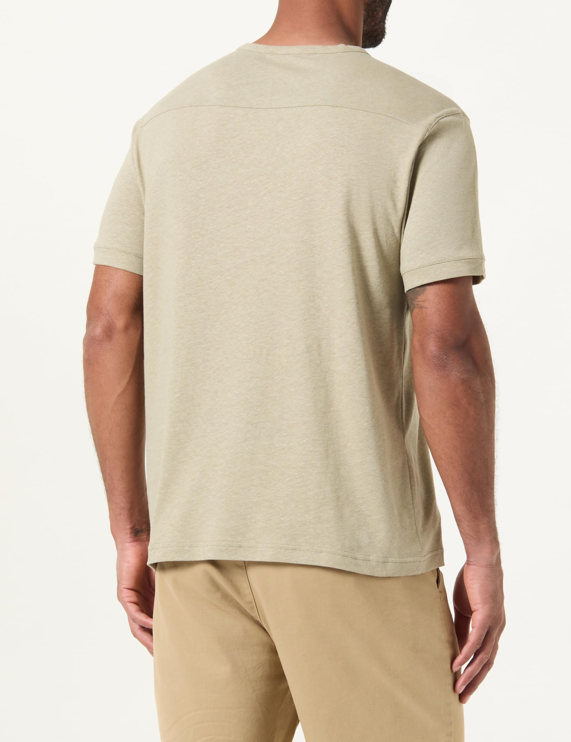 Benetton Serafino T-Shirt Maglietta Misto Lino Relax