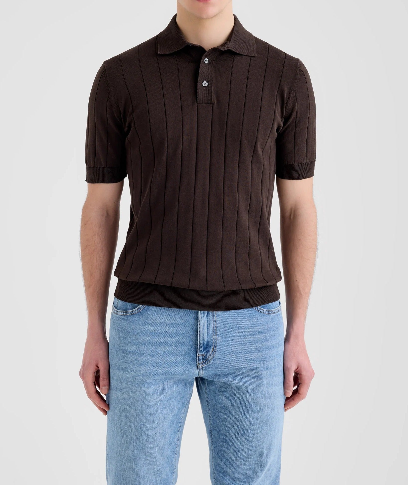 Filippo De Laurentiis CR14C Polo Cotone Marrone