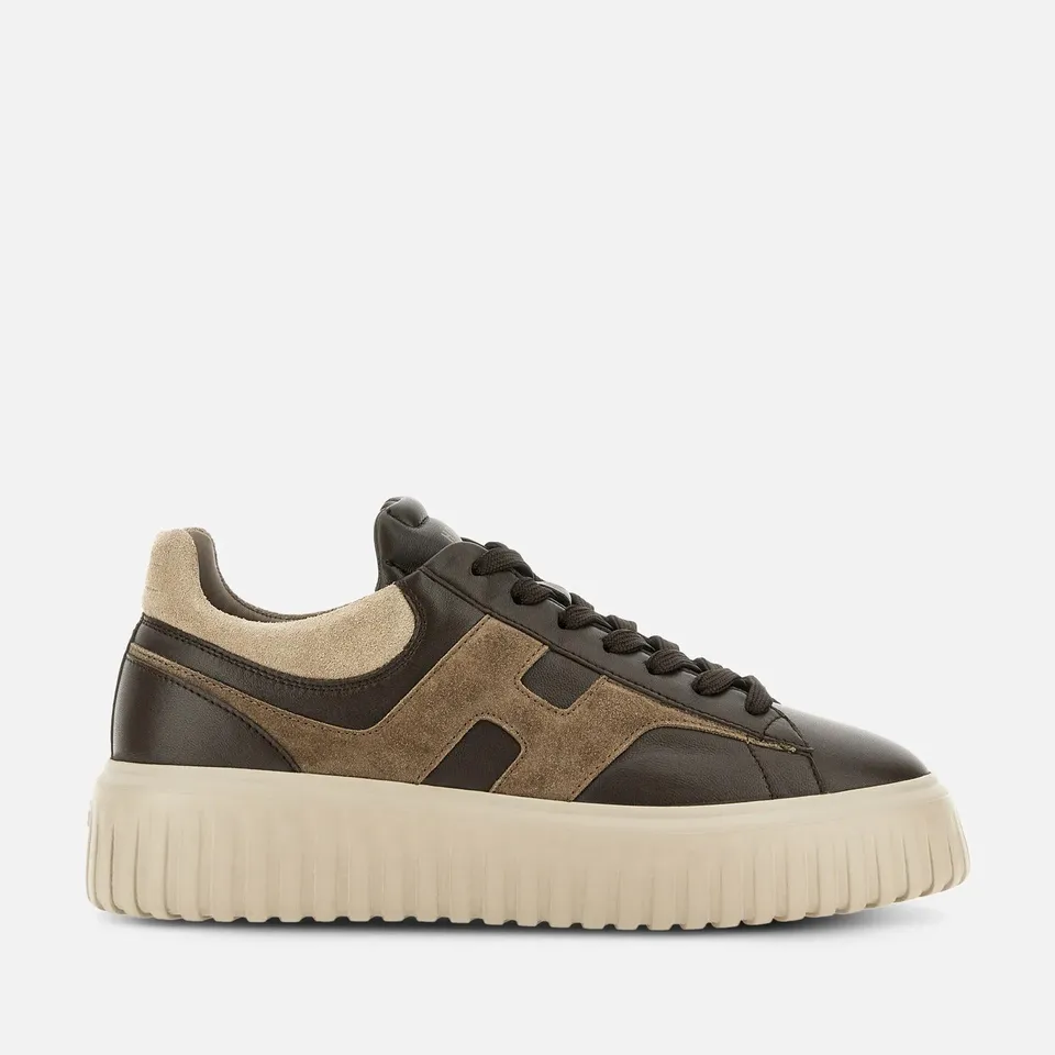Hogan H-Stripes HXM6450FE91N1 sneaker uomo marrone nappa