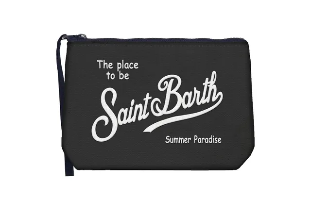 MC2 Saint Barth Aline Canvas pochette nero cotone