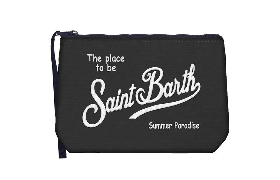 MC2 Saint Barth Aline Canvas pochette nero cotone