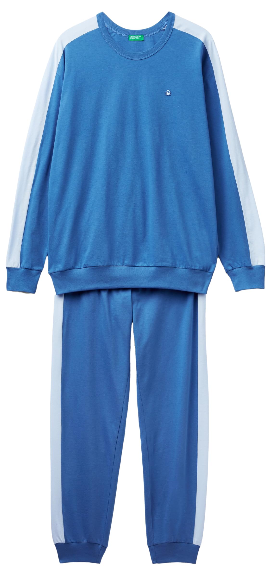 Benetton 30964p026 Pigiama Uomo Cotone Bluette