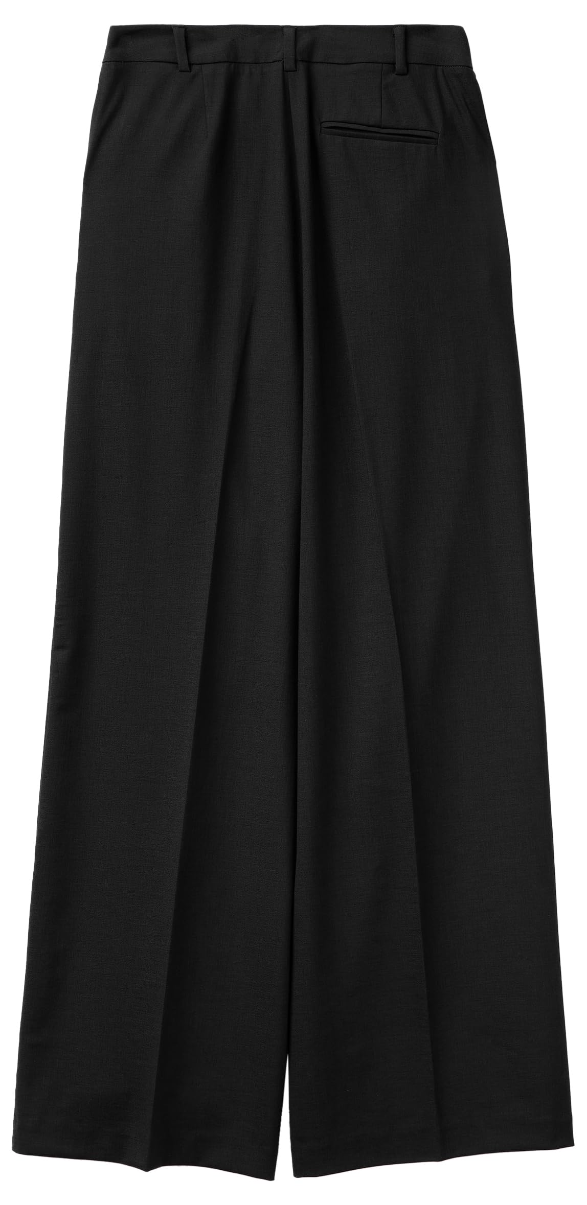 Benetton 4962DF07F pantaloni donna neri gamba ampia