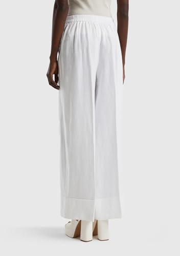 Benetton Pantaloni e Jeans Pantaloni Donna Bianco Ottico 101