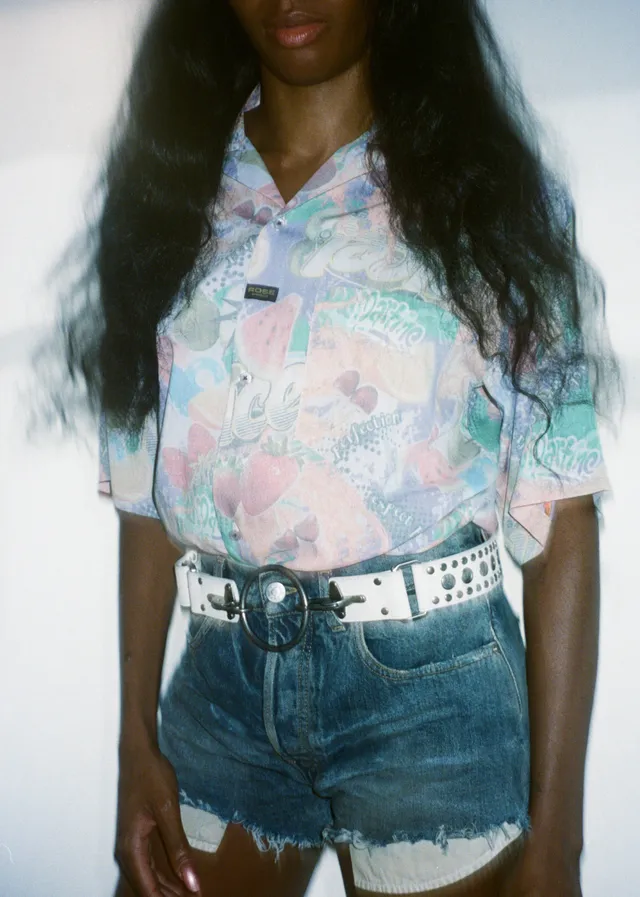 Martine Rose Boxy S/S Shirt camicia multicolor viscosa