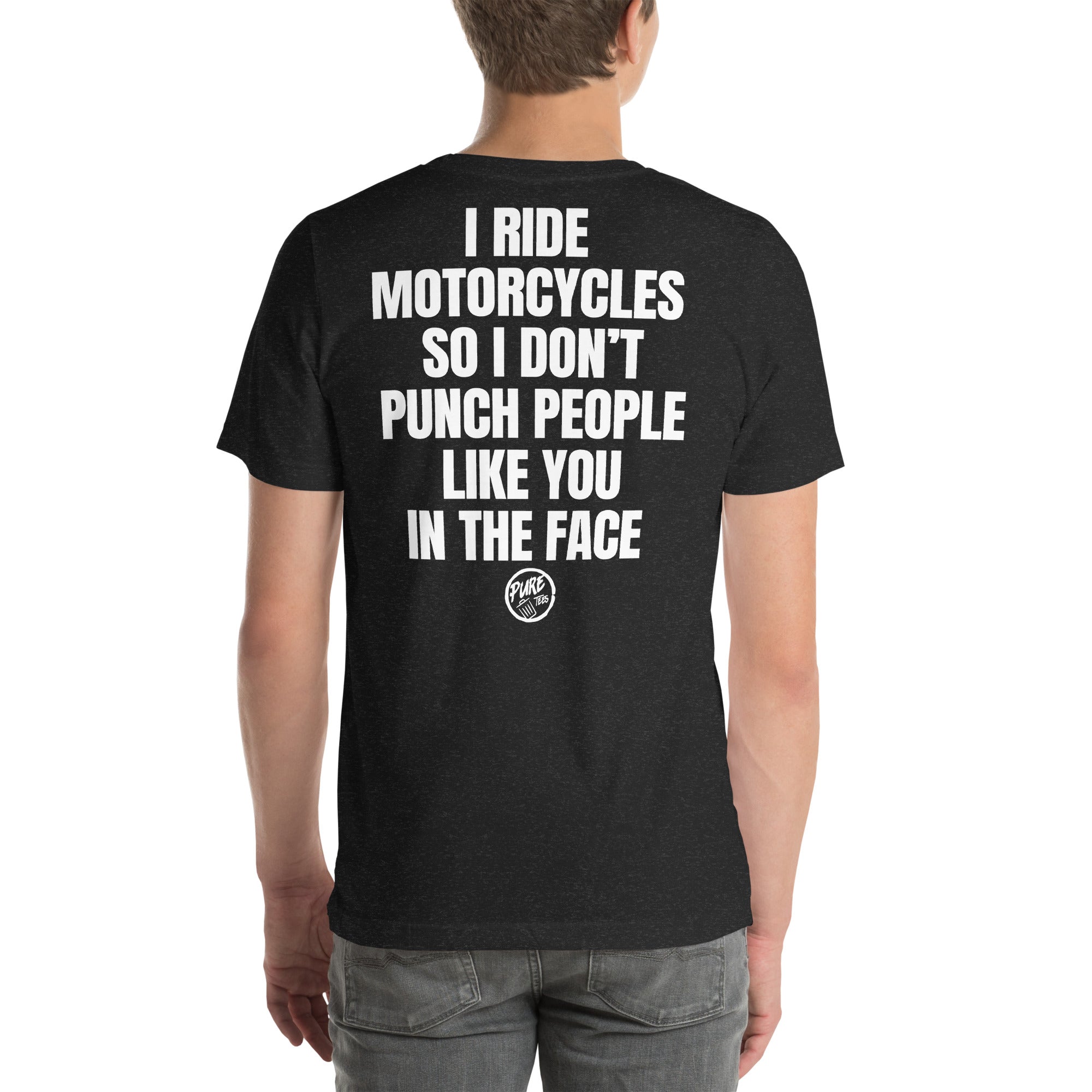 Pure Trash I ride motorcycles maglietta uomo cotone