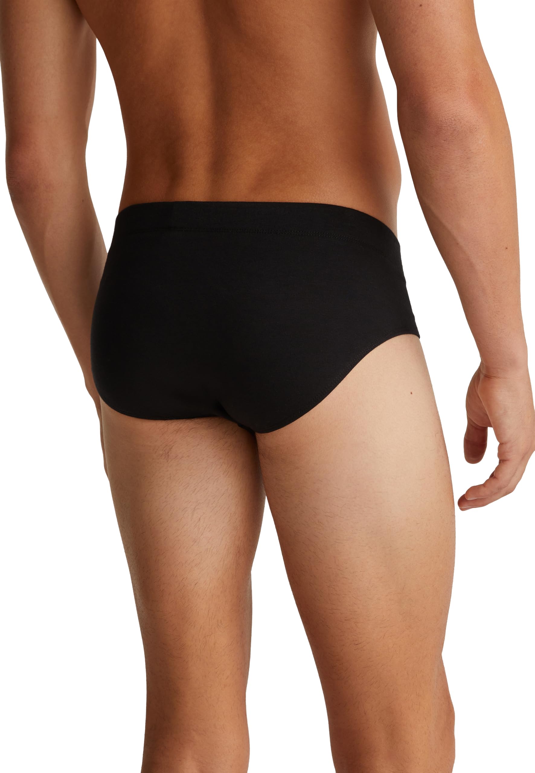 Benetton Slip Uomo Jersey Nero S Logo