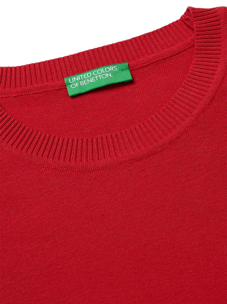 Benetton Maglieria 1C19D10FV Maglione Donna Tinta Unita Regular