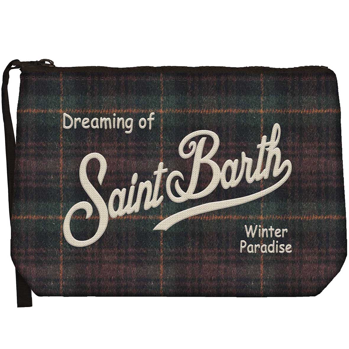 MC2 Saint Barth Aline Wool 00468M pochette tartan verde