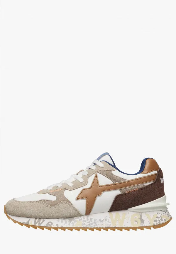 W6YZ Yak-M 2015185 48 Sneaker Uomo Bianco Marrone