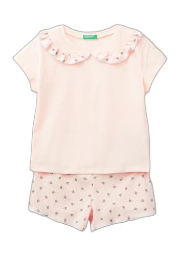 Benetton 30960p061 pigiama bambina M t-shirt+short jersey