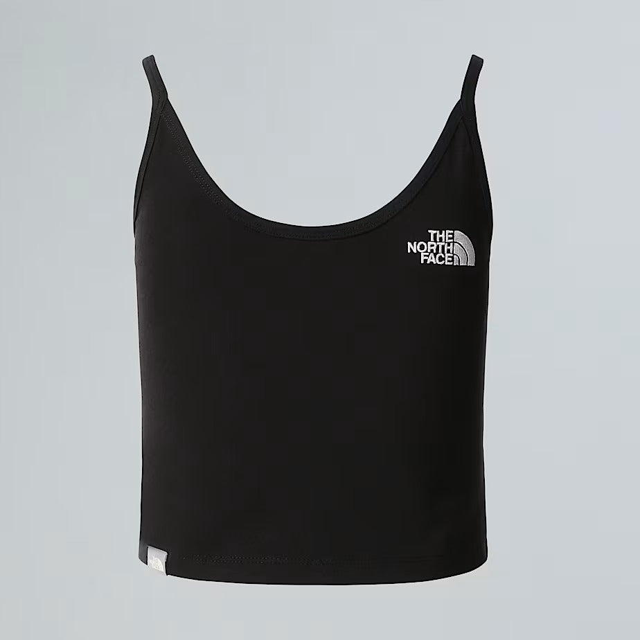 The North Face NF0A55AQ canotta donna nera cotone cropped