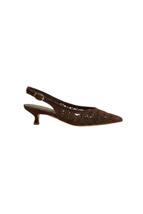 Bianca D S510 chanel choco scamosciata tacco 5 cm