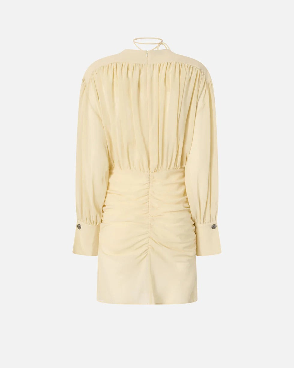 Pinko Apricena 106896 A3B2 abito corto giallo vaniglia