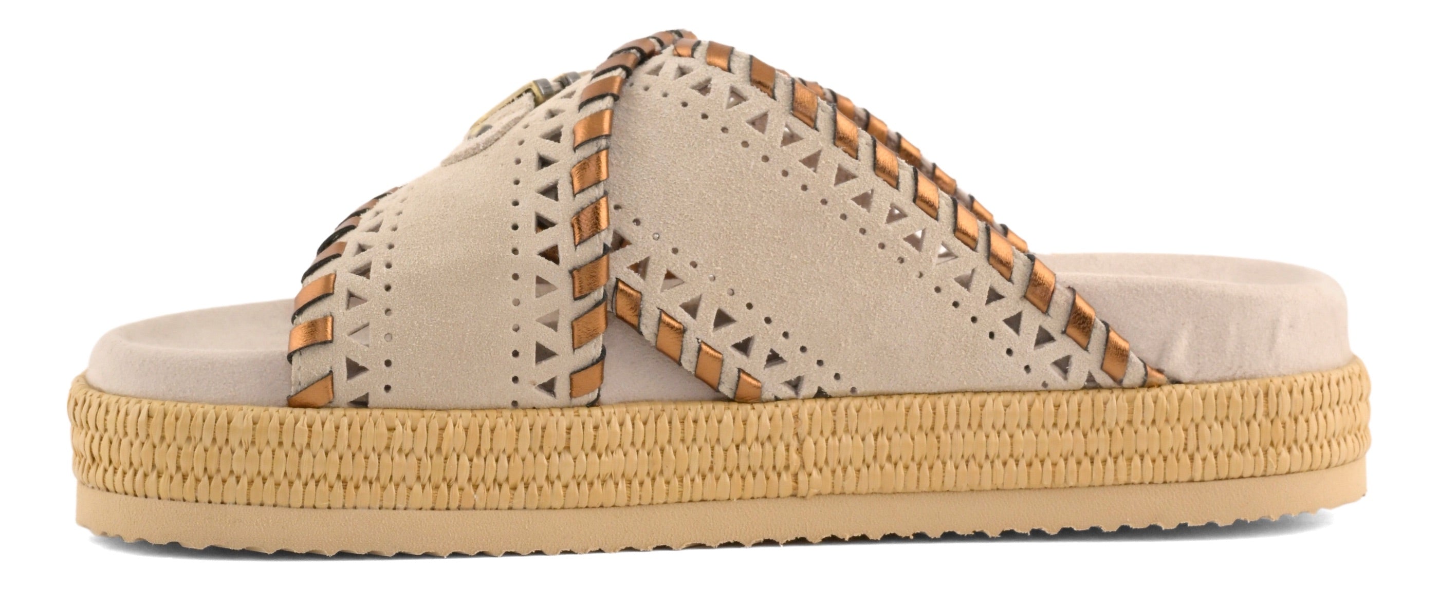 Mou SW451013A Criss Cross sandalo donna suede chalk