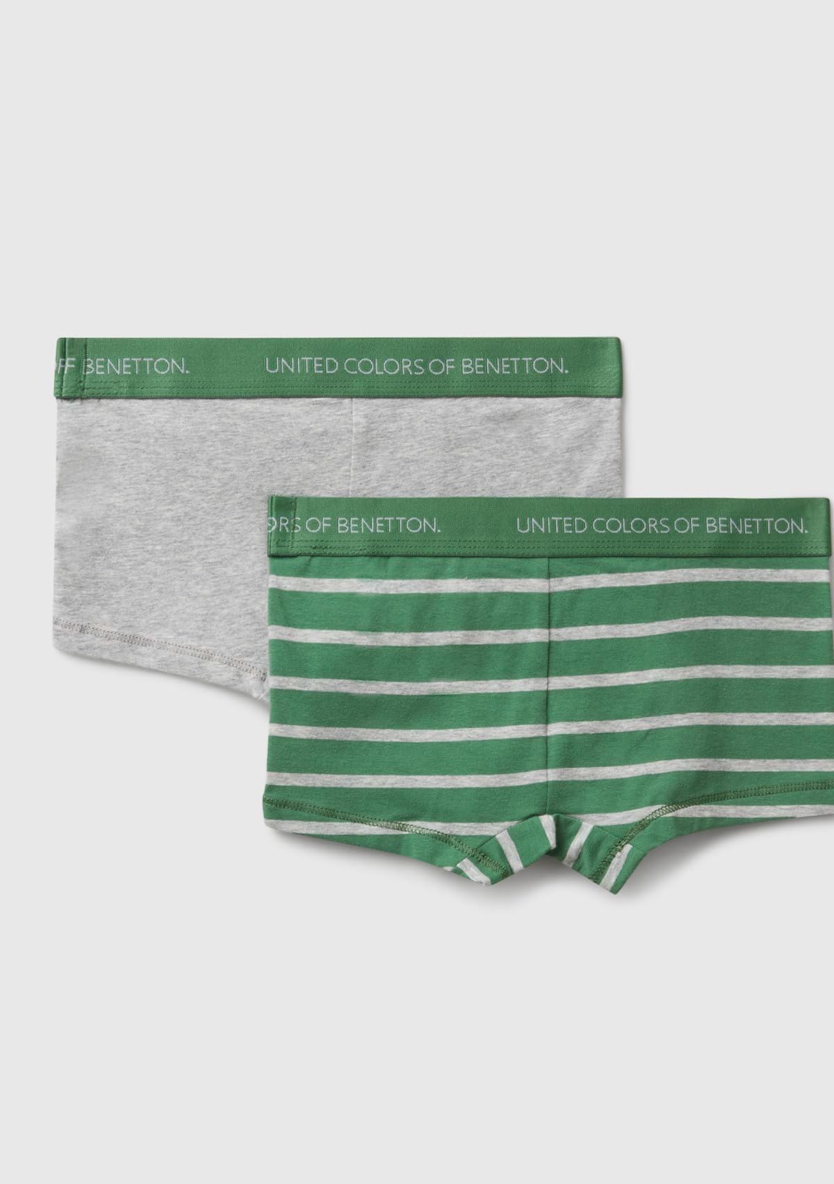 Benetton 3vps0x01j Set 2 Boxer bimbo verde cotone