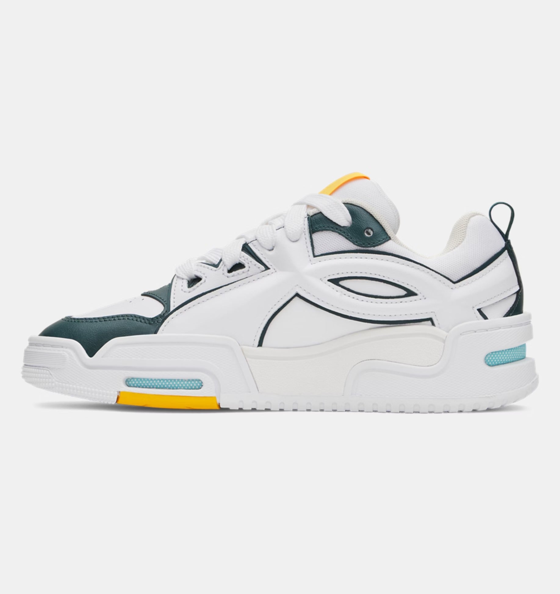 Under Armour HB-Lo 77-6005922 Sneaker Uomo Bianco Verde Pelle