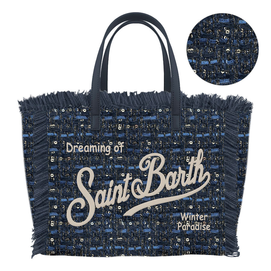 MC2 Saint Barth Colette Tweed N 04113M Borsa Blu Navy