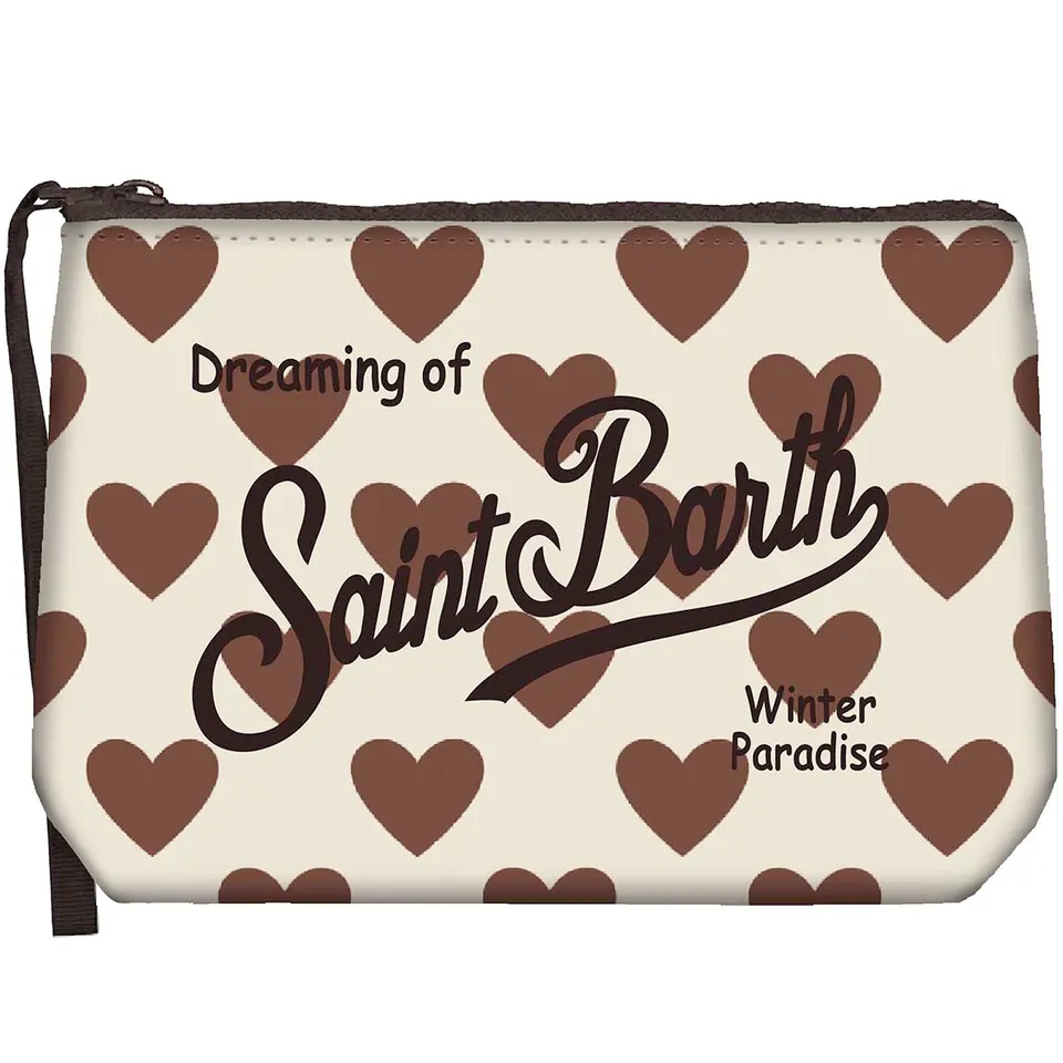 MC2 Saint Barth Aline W Pochette Beige Marrone Cuori